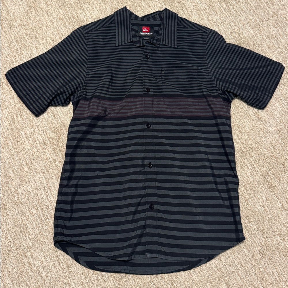 Quiksilver Black Button Down Shirt